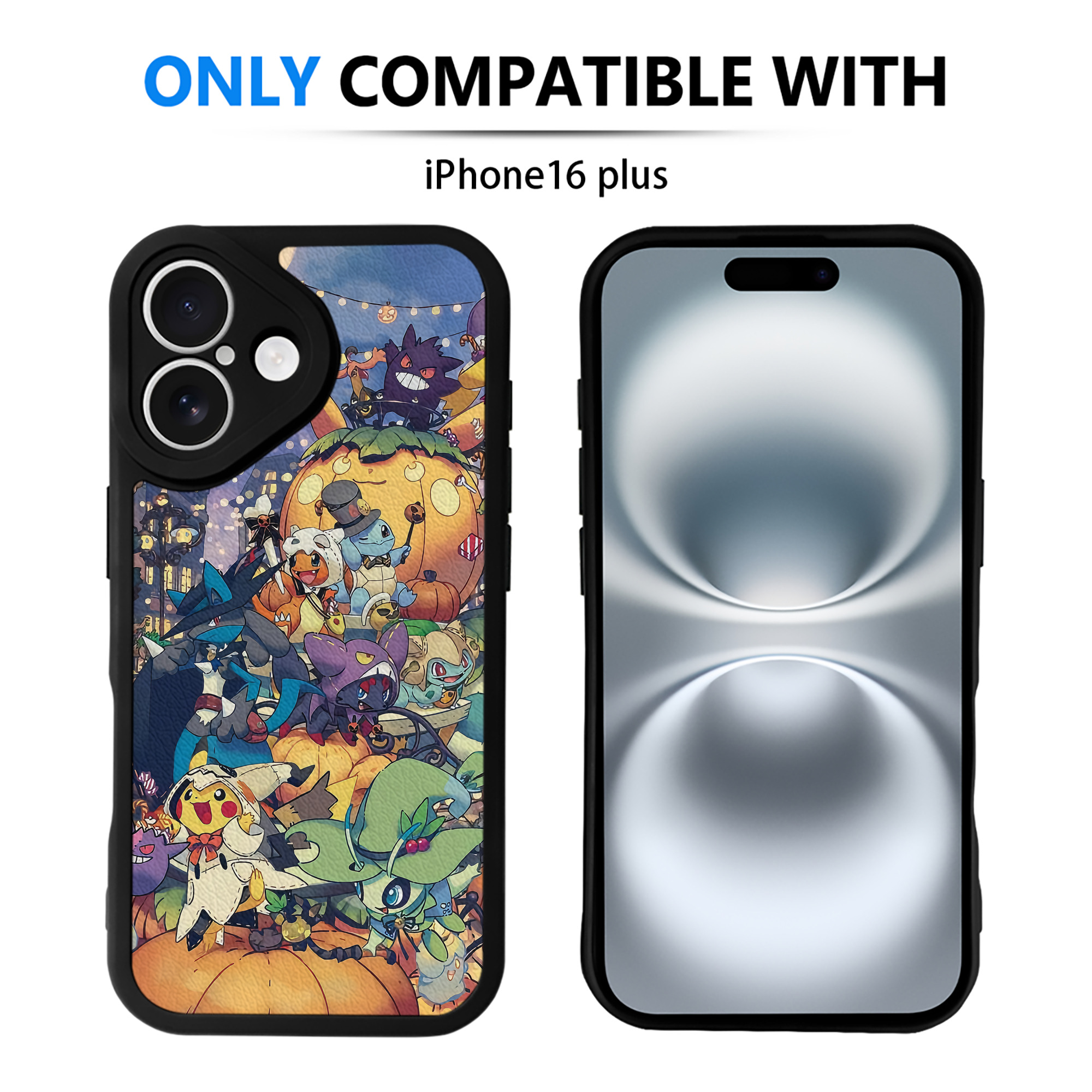 （画像用） ポケットモンスター Pokémon 【iPhone 16シリーズ対応】シリコンスマホケース（レザー調） 材質：シリコン
